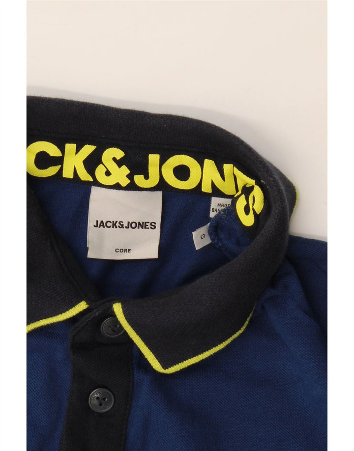 JACK & JONES Mens Polo Shirt Small Navy Blue Vintage Jack & Jones and Second-Hand Jack & Jones from Messina Hembry 