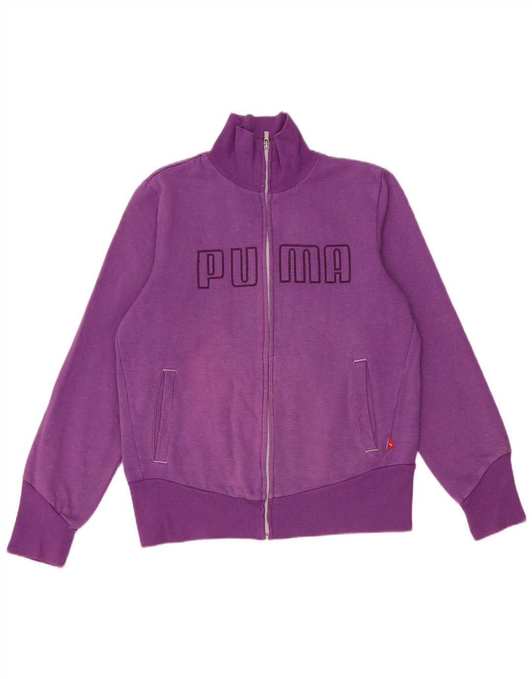 PUMA Damen Crop Graphic Trainingsanzug Top Jacke UK 14 Medium Purple