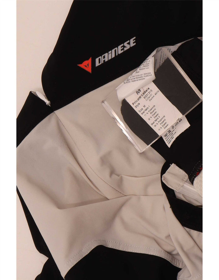 Dainese Herren Kurzarm-Jersey-Oberteil mit Reißverschluss am Hals, mittelschwarz, Farbblock