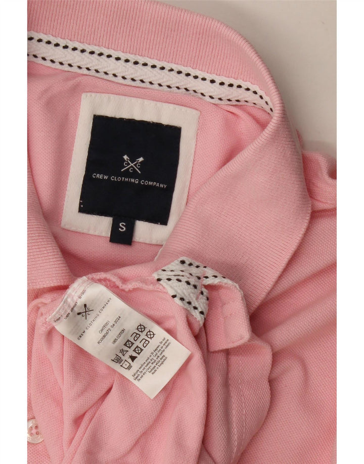 CREW CLOTHING Herren-Poloshirt, Größe S, rosa, Baumwolle