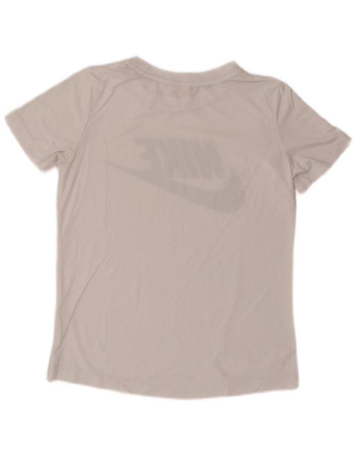 Nike Damen Grafik T-Shirt Top UK 6 XS Weiß