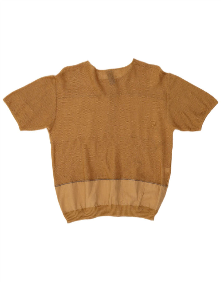 MODIGLIANI Damen Pullover mit Rundhalsausschnitt IT 48 XL Beige Farbblock