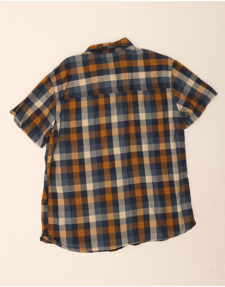 Mountain Warehouse Herren-Kurzarmhemd XL aus mehrfarbig karierter Baumwolle