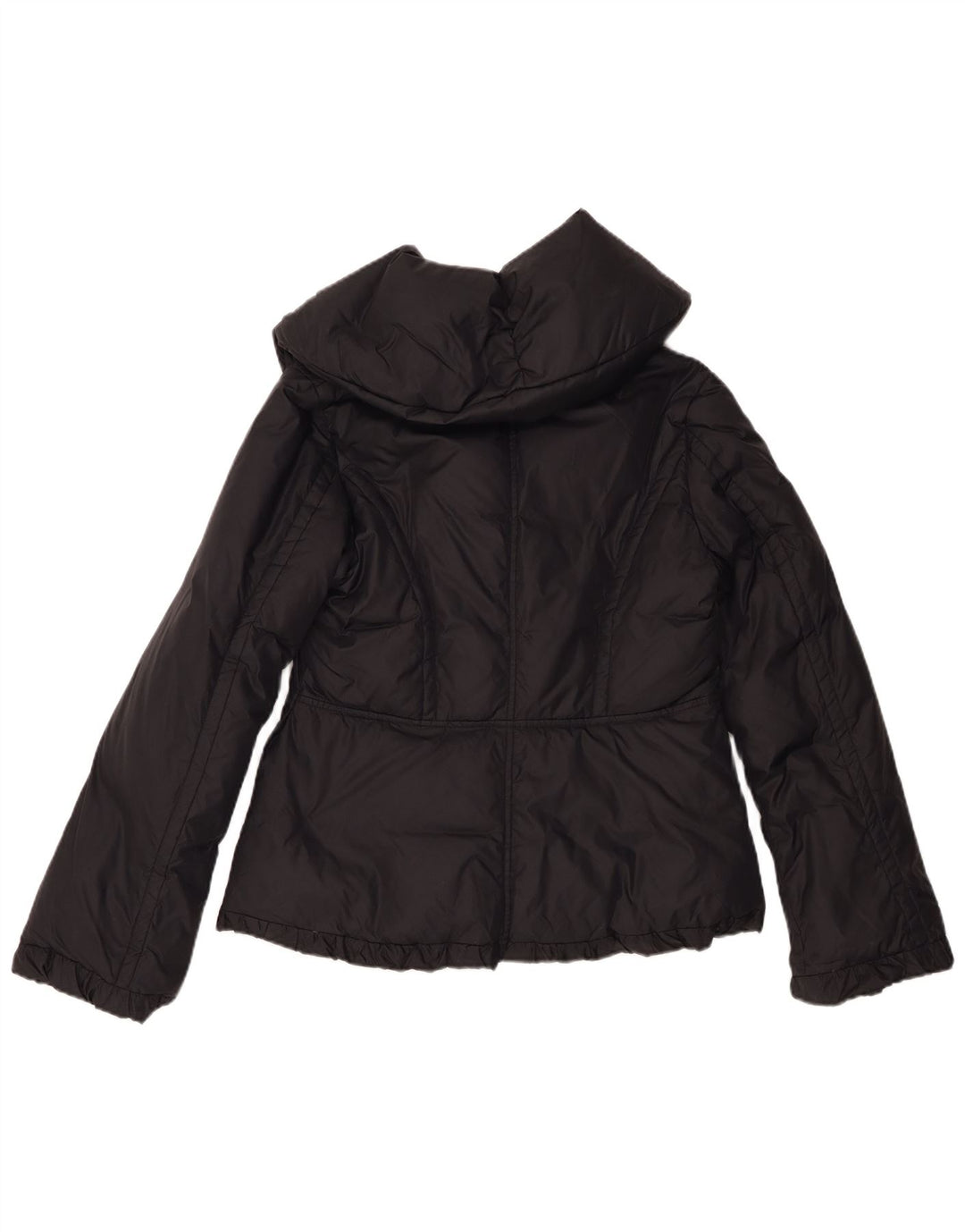 Stefanel Wattierte Damenjacke UK 12 Mittelschwarzes Nylon