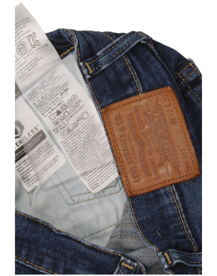Levi's Herren 511 Slim Jeans W32 L32 Blaue Baumwolle