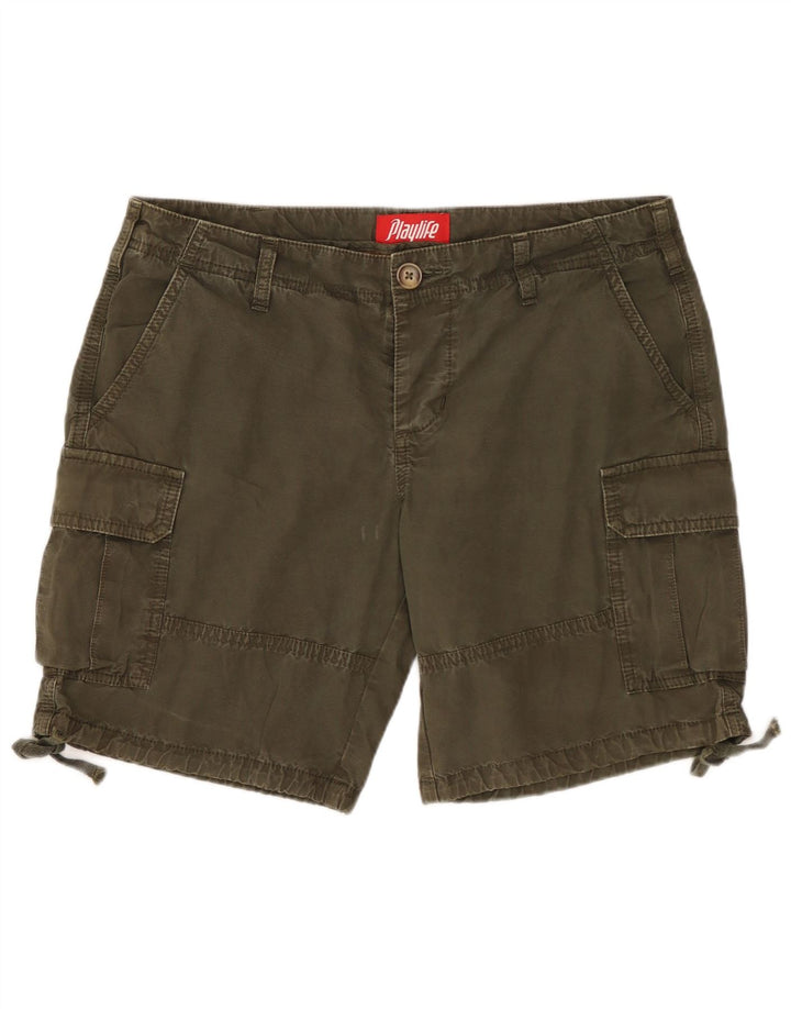 Playlife Damen Cargoshorts IT 44 Medium W32 Khaki