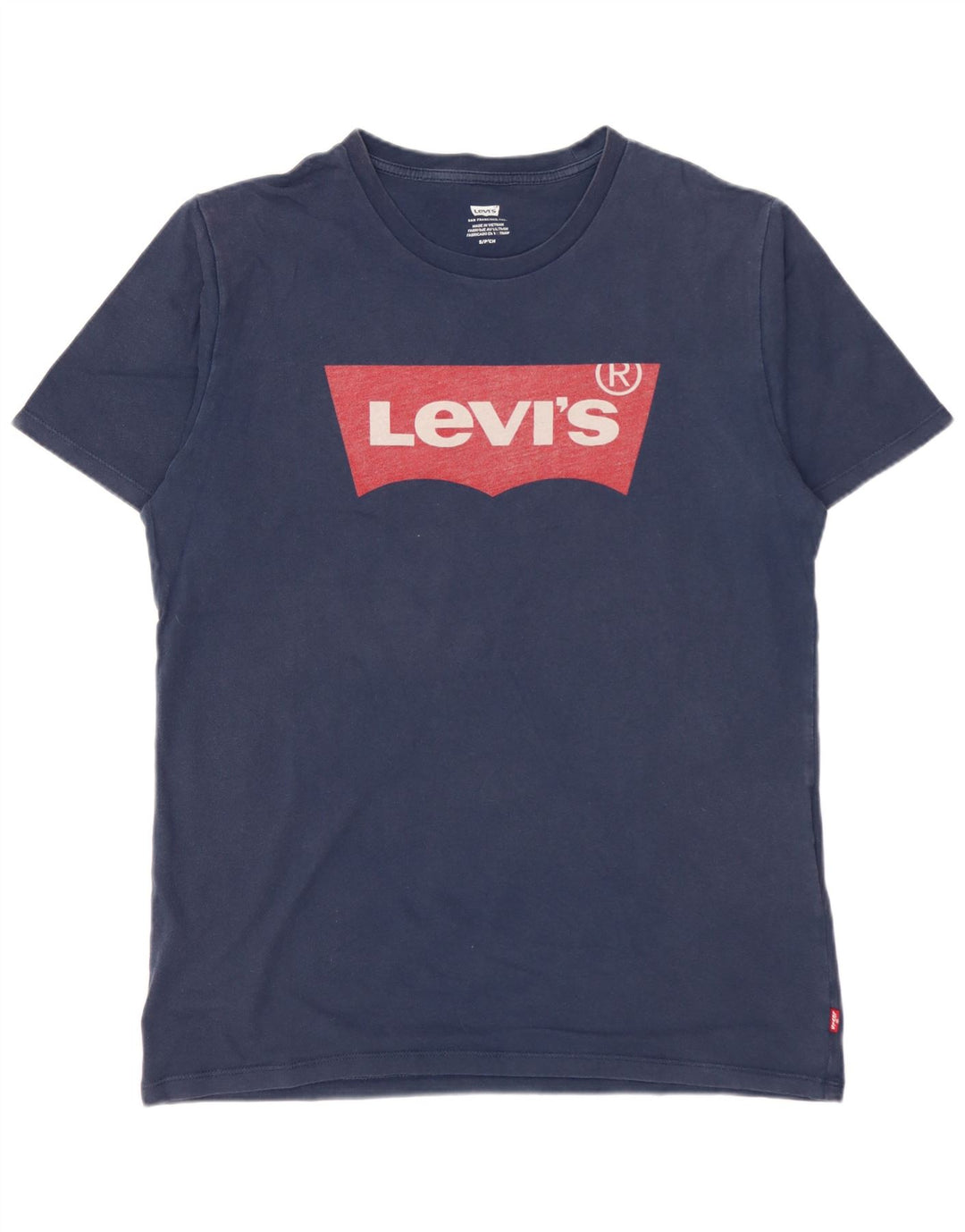 LEVI'S Herren-T-Shirt mit Grafik, Größe S, marineblaue Baumwolle