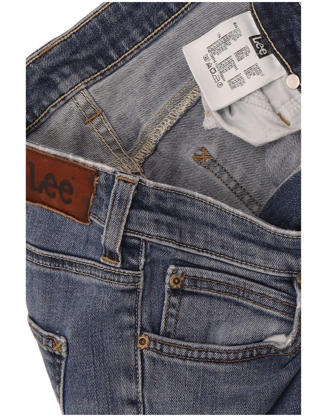 Lee Herren Marion Straight Jeans W29 L31 Blaue Baumwolle