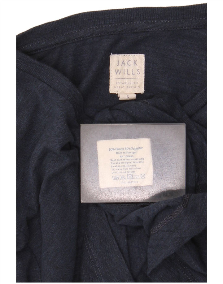 Jack Wills Herren-Oberteil, langärmelig, klein, marineblau, Baumwolle