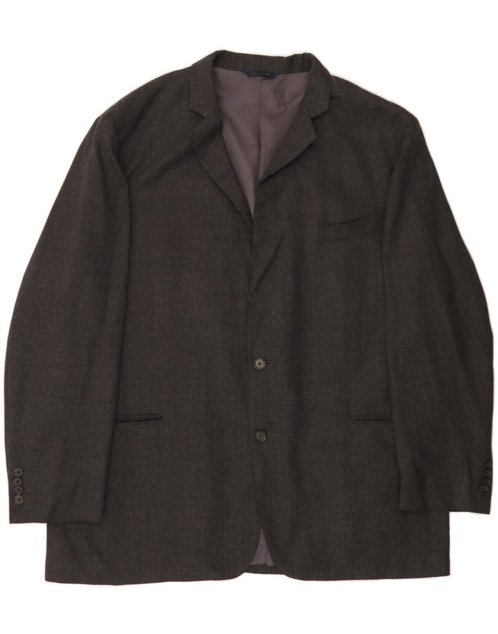 BROOKS BROTHERS Mens 2 Button Blazer Jacket IT 50 Large Grey Wool Vintage Brooks Brothers and Second-Hand Brooks Brothers from Messina Hembry 