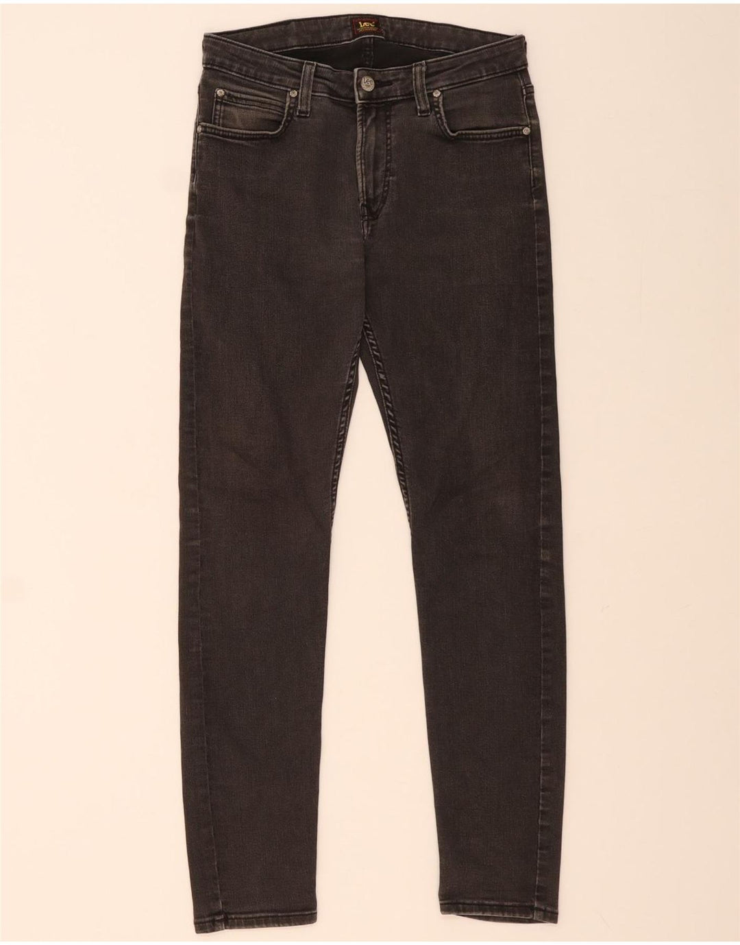 Lee Damen Malone Skinny Jeans W31 L32 Schwarze Baumwolle