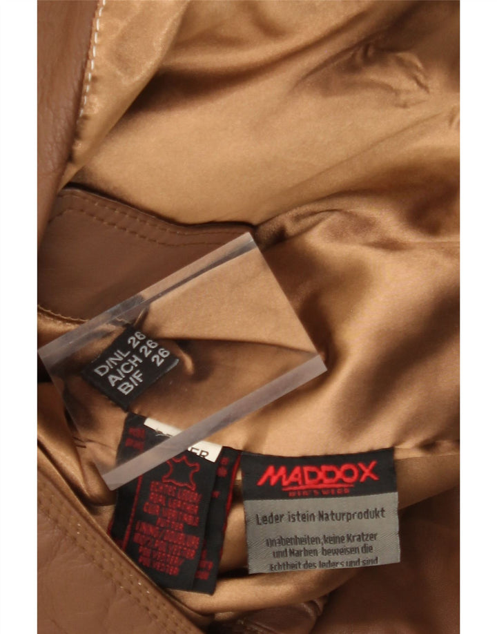 MADDOX Herren Lederjacke UK 42 XL Braunes Leder