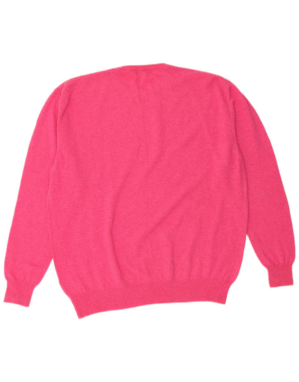 KAPPA Damen-Pullover mit Rundhalsausschnitt, UK 22 3XL, rosa Lammwolle
