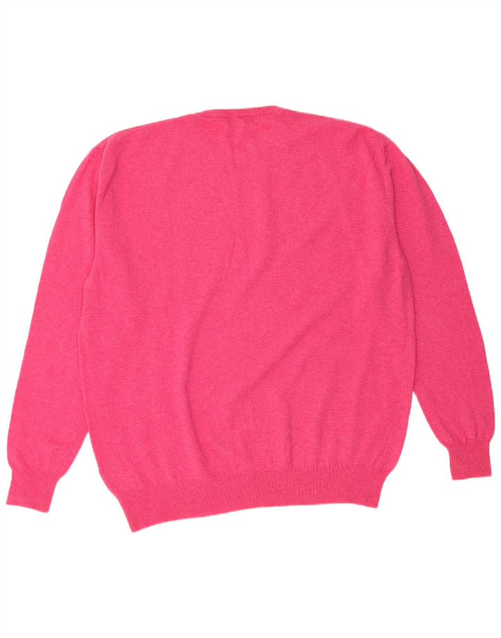KAPPA Damen-Pullover mit Rundhalsausschnitt, UK 22 3XL, rosa Lammwolle
