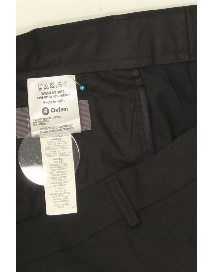 Gerade Herren-Anzughose von Marks & Spencer, W36, L33, Schwarz, Polyester