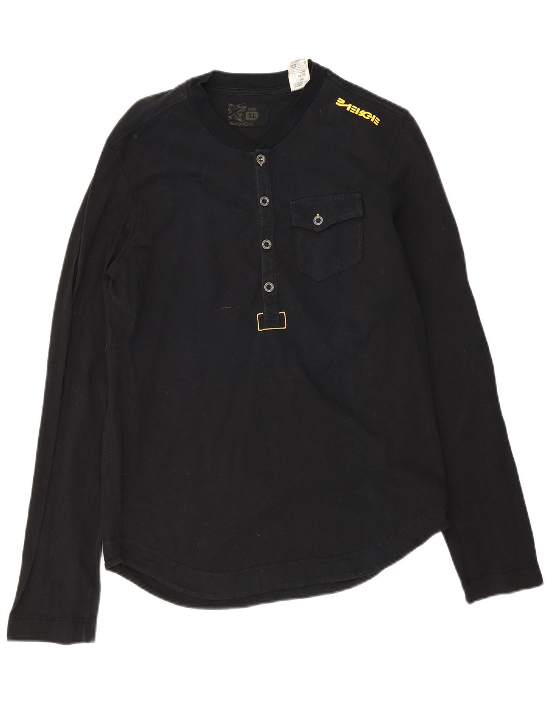 Energie Herren Top Langarm XL Schwarz Baumwolle