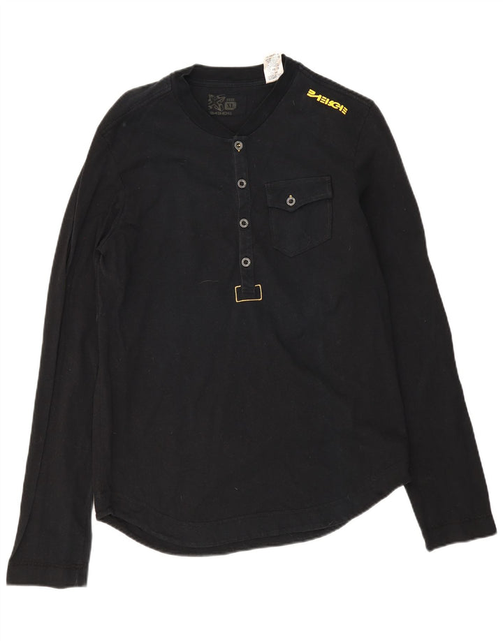 Energie Herren Top Langarm XL Schwarz Baumwolle
