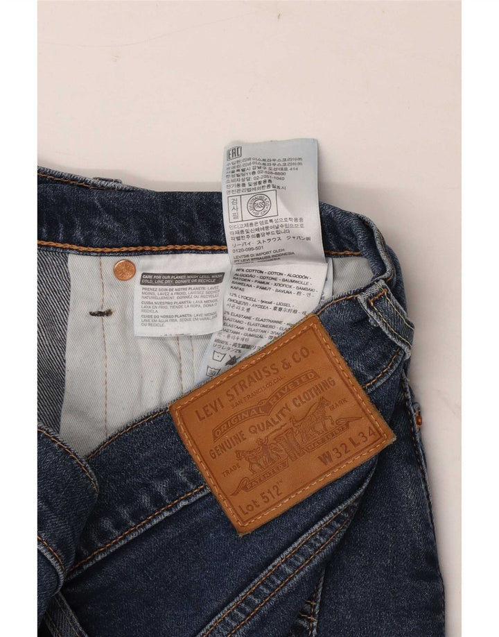 Levi's Damen 512 Jeansshorts W32 mittelblaue Baumwolle