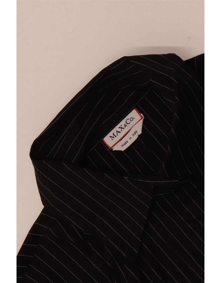 Max & Co. Damen-Hemd UK 14 Mittelschwarzer Nadelstreifen