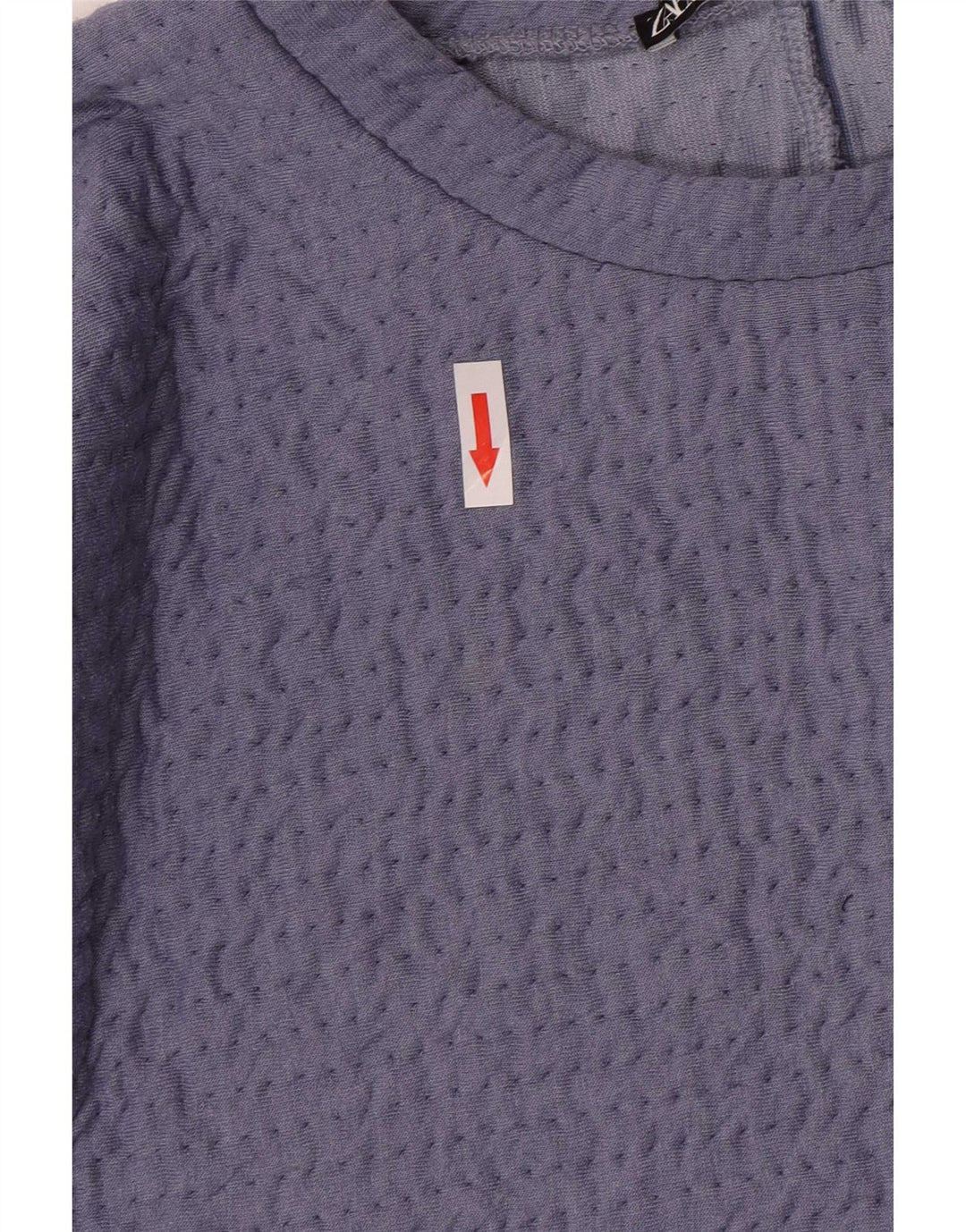 Zara Damen Crop Bluse Top UK 14 Large Lila