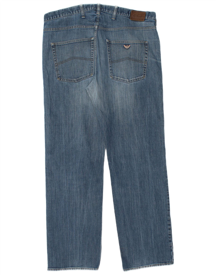 ARMANI Herren Straight Jeans W38 L34 Blau