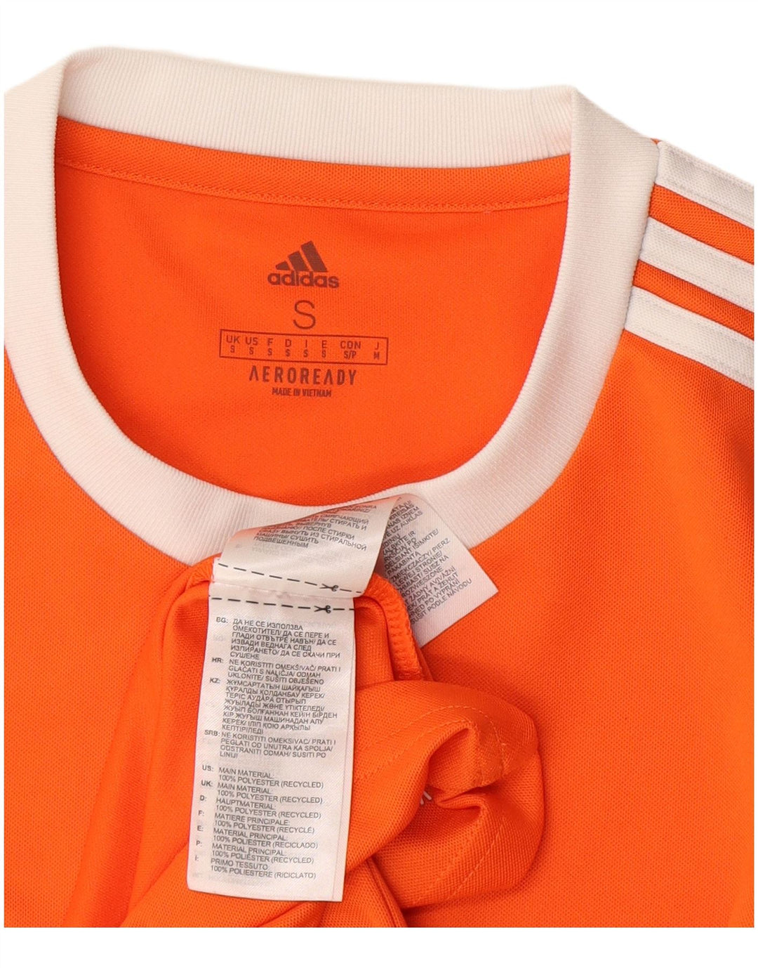 Adidas Herren Aeroready T-Shirt Top Small Orange Polyester