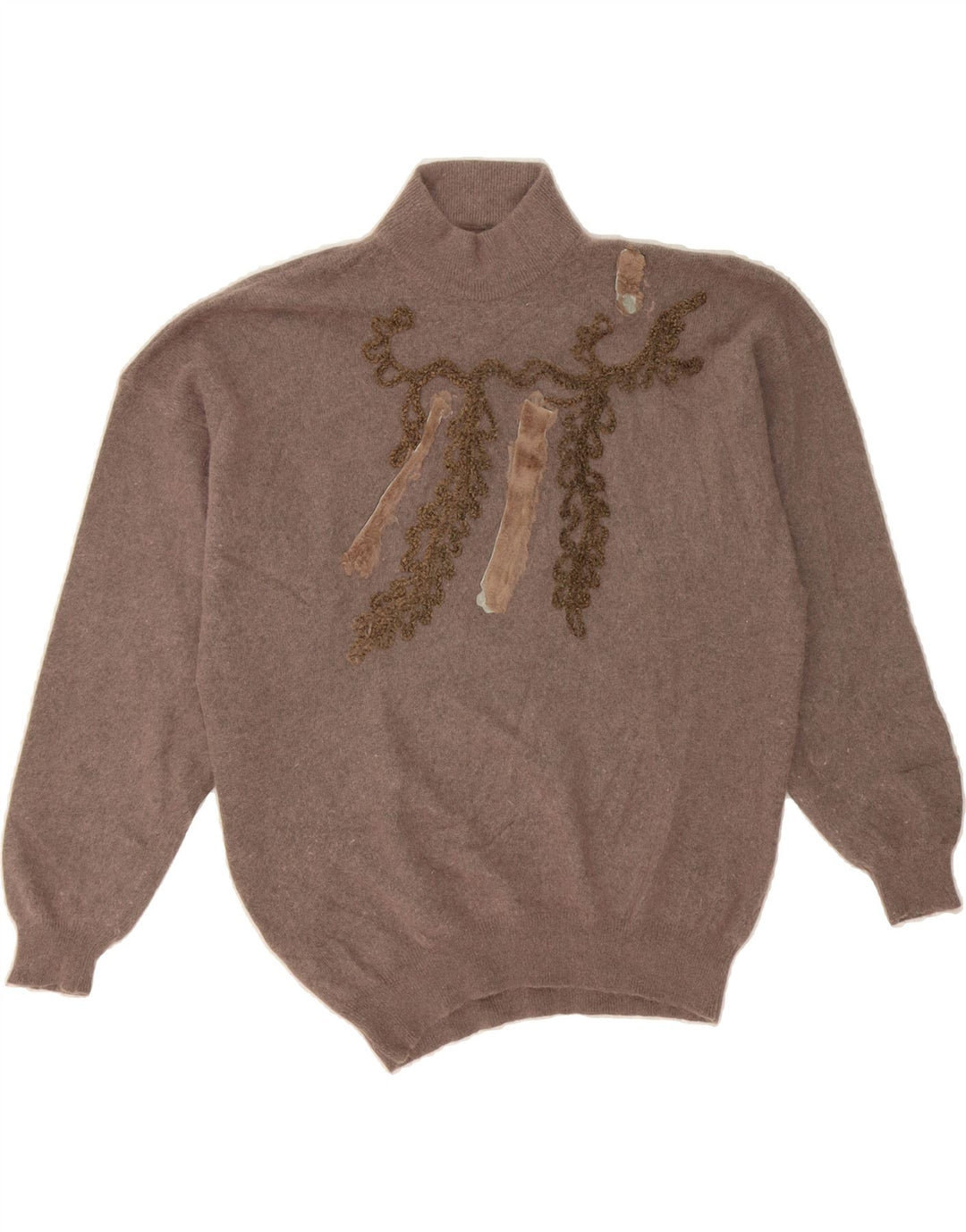 VINTAGE Womens Turtle Neck Jumper Sweater IT 56 2XL Brown Vintage Vintage and Second-Hand Vintage from Messina Hembry 