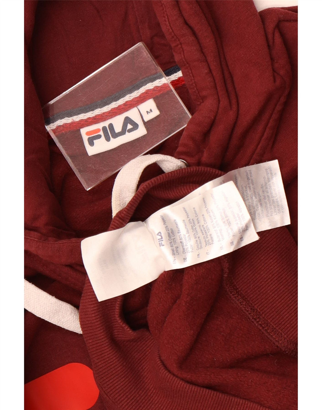 Fila Herren-Kapuzenpullover mit Grafik, mittlere kastanienbraune Baumwolle