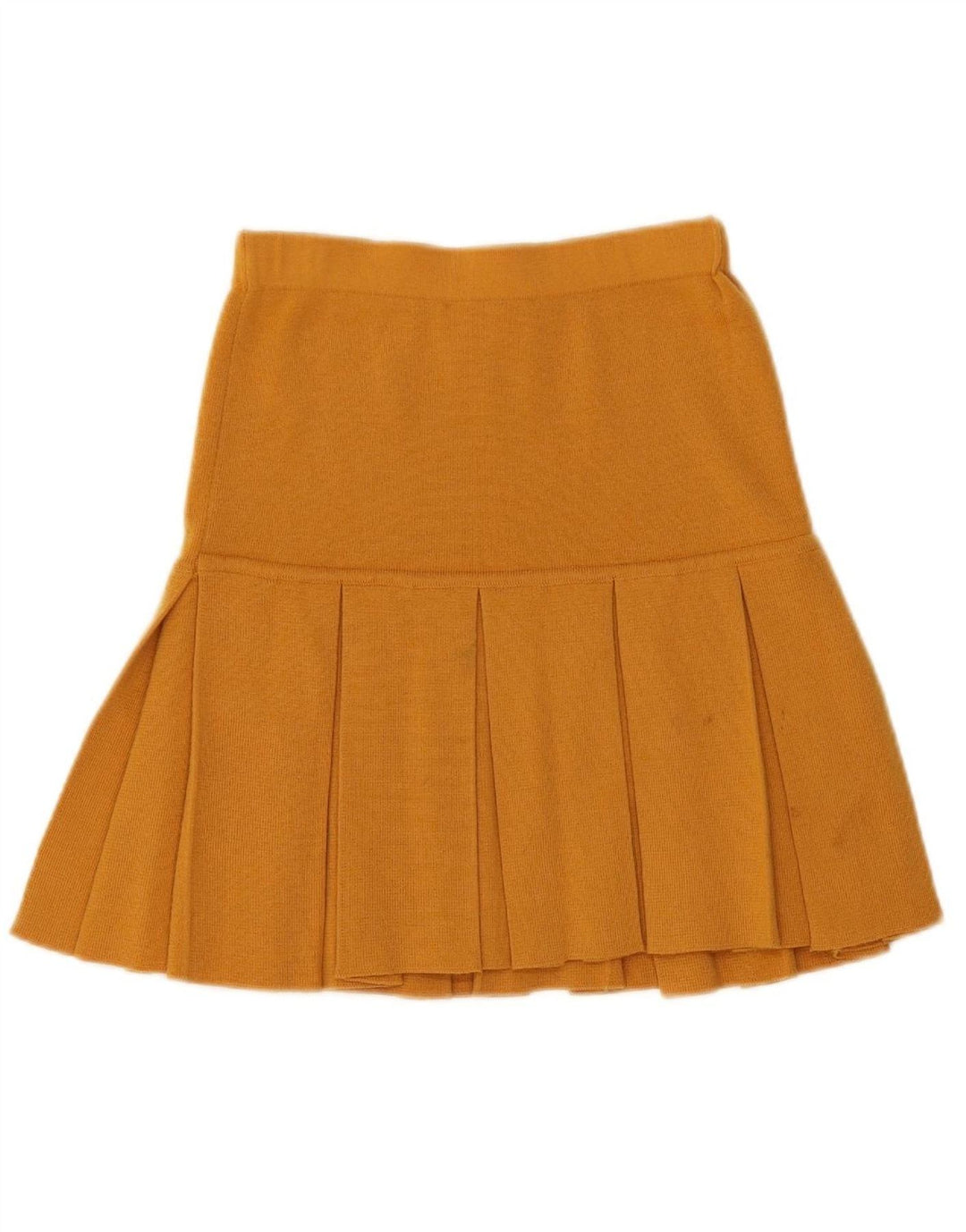 BELFE & BELFE Womens Pleated Mini Skirt IT 42 Medium W25  Yellow Wool