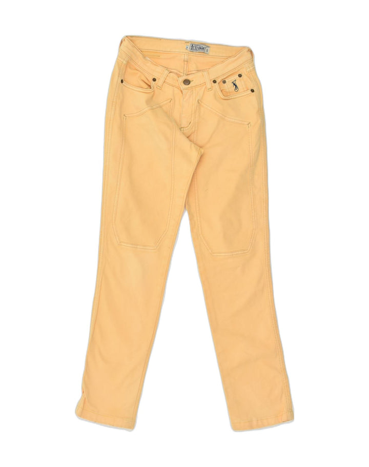 JECKERSON Womens Slim Casual Trousers W28 L28  Yellow Cotton | Vintage Jeckerson | Thrift | Second-Hand Jeckerson | Used Clothing | Messina Hembry 
