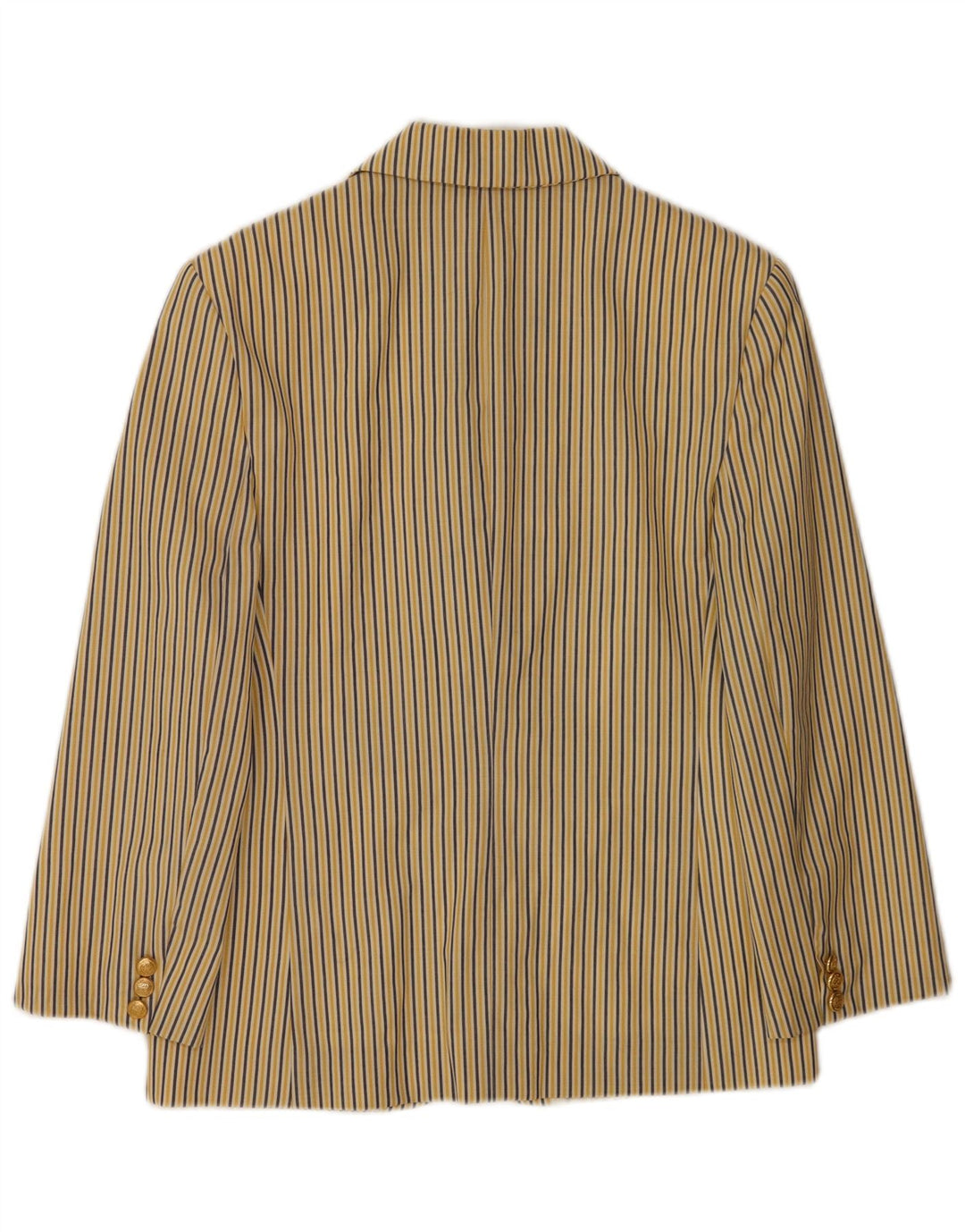 Laura Lindor Damen 2-Knopf-Blazerjacke UK 12 Mittelgelb gestreift