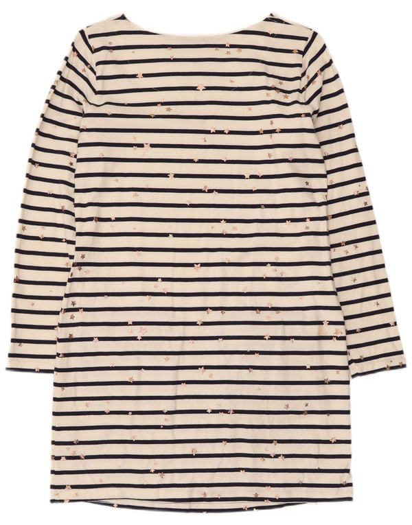 Joules Damen-Etuikleid mit abstraktem Muster, Gr. 10, klein, weiß gestreift
