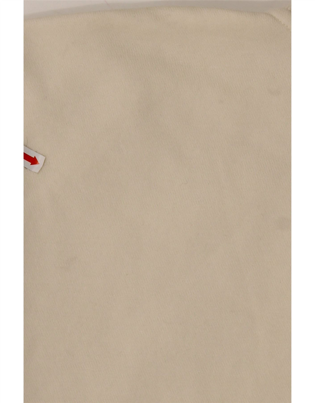 REEBOK Herren-Sweatshirt mit lockerer Passform und Reißverschluss am Hals, mittlere, cremefarbene Baumwolle