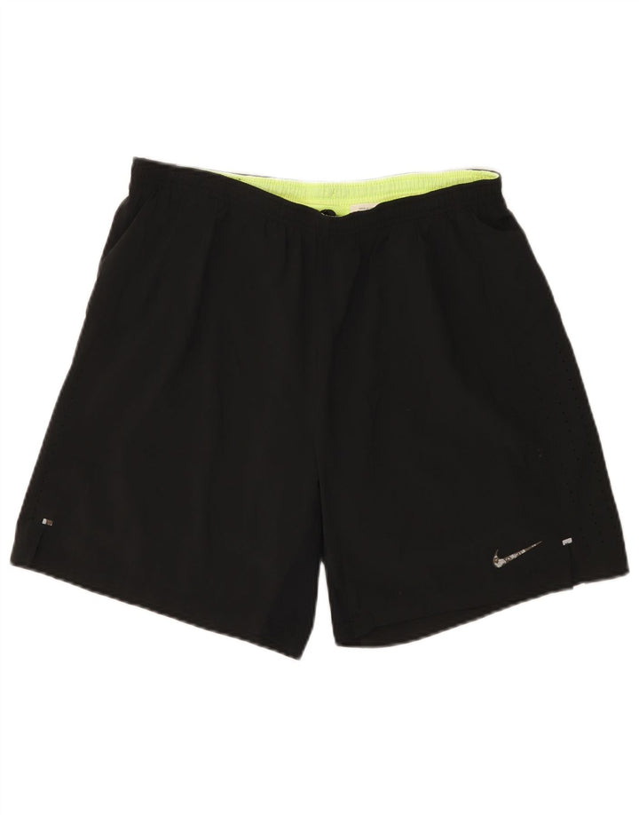 Nike Damen Dri Fit Sport Shorts UK 14 Large Schwarz Polyester