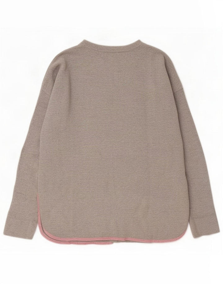 White Stuff Damen Pullover mit Rundhalsausschnitt UK 12 Mittelgrau meliert