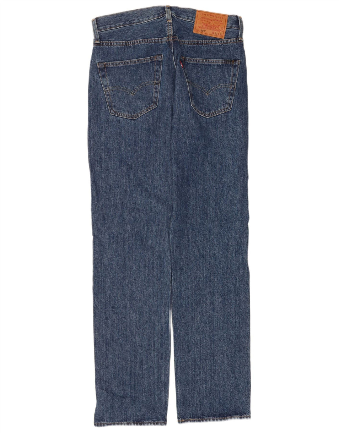 Levi's Herren 501 Straight Jeans W30 L32 Blaue Baumwolle