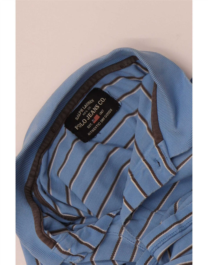 Ralph Lauren Herren-Poloshirt, klein, blau gestreift