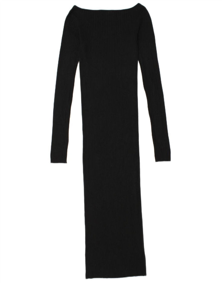 Zara Damen Pulloverkleid UK 8 Small Schwarz