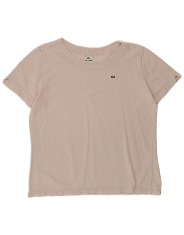 Lacoste Damen T-Shirt Top Größe 48 XL Rosa Baumwolle