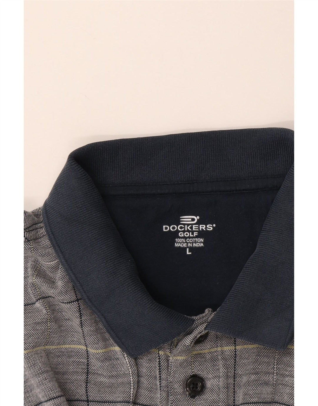 Dockers Herren Rugby-Poloshirt, groß, blau kariert, Baumwolle