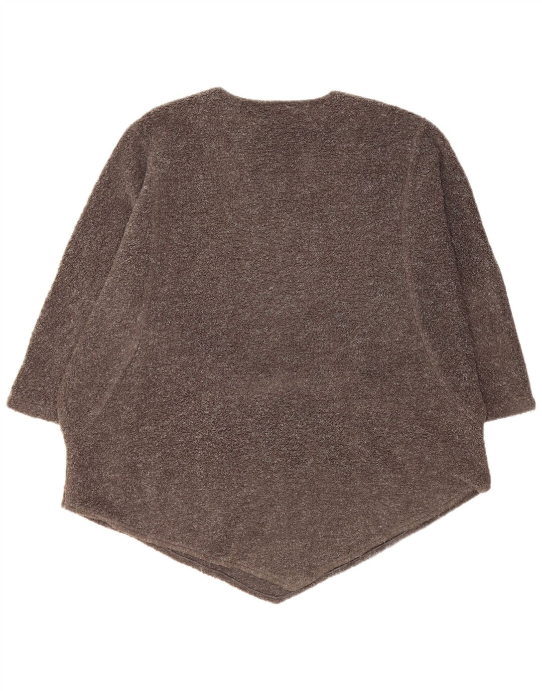 VINTAGE Damen Übergroßer Pullover mit U-Boot-Ausschnitt, UK 14, Mittelgrau
