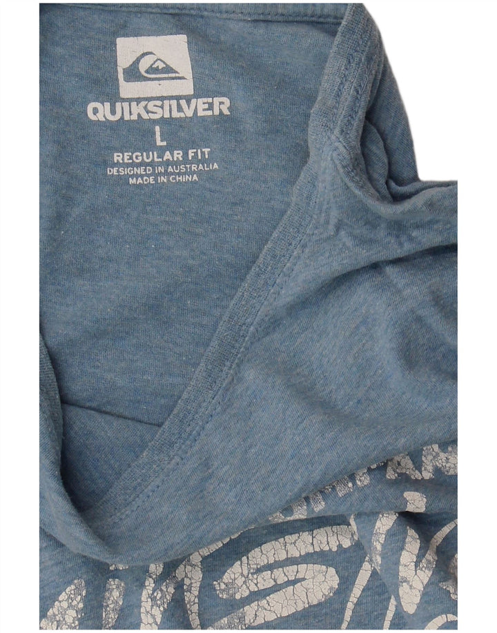 QUIKSILVER Mens Regular Fit Graphic T-Shirt Top Large Blue