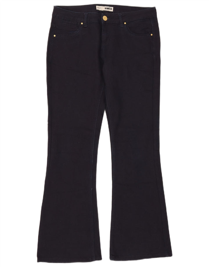 Topshop Damen Schlagjeans W30 L30 Marineblaue Baumwolle