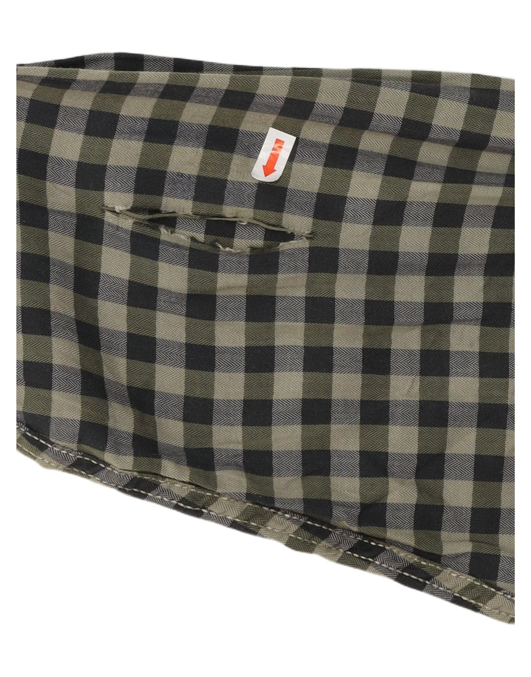 CAMEL ACTIVE Mens Regular Fit Flannel Shirt Large Khaki Gingham Cotton Vintage Camel Active and Second-Hand Camel Active from Messina Hembry 