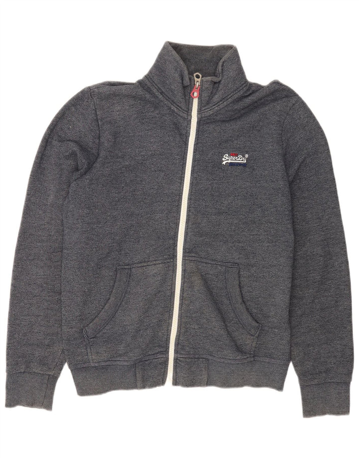 Superdry Herren-Trainingsanzug-Top-Jacke XL aus marineblauer Baumwolle