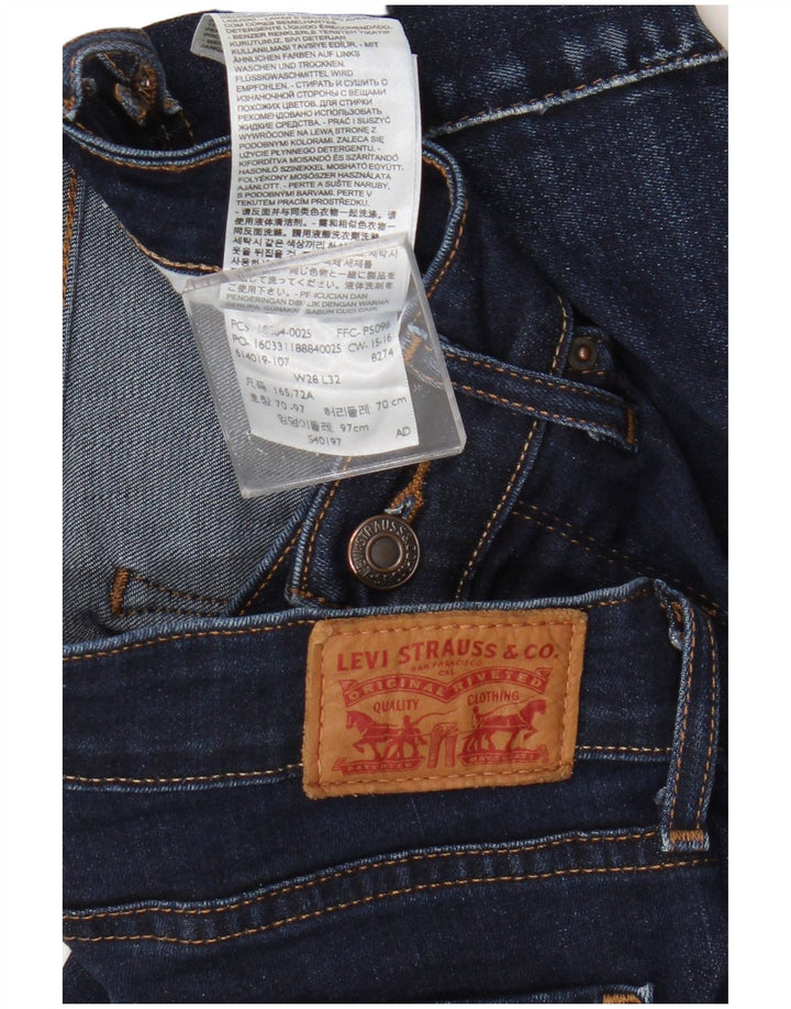 Levi's Damen 712 Slim Jeans W28 L27 Marineblaue Baumwolle