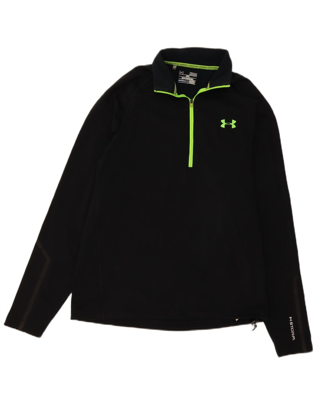 UNDER ARMOUR Herren Cold Gear Pullover-Trainingsoberteil mit Reißverschluss, Mittelschwarz