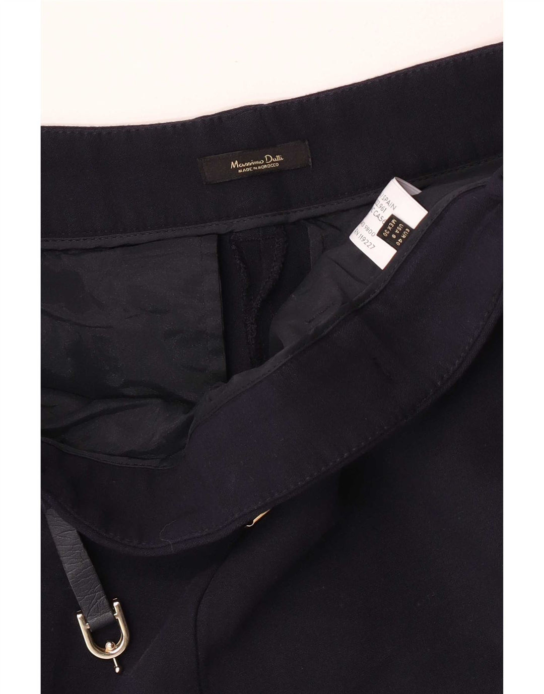 Massimo Dutti Damen Slim Anzughose EU 40 Medium W30 L27 Marineblaue Wolle