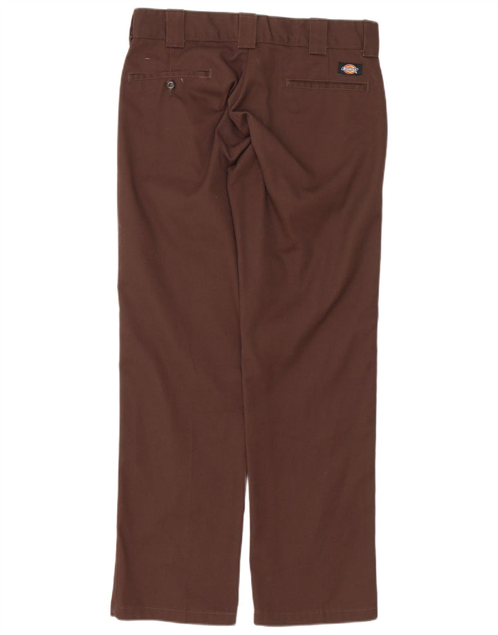 Dickies Herren Slim Fit Straight Chino Hose W32 L32 Braunes Polyester
