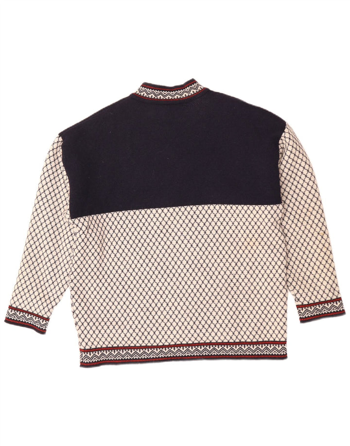GOLFER'S Herren-Pullover mit Rundhalsausschnitt, mittlerer Marineblau-Farbblock